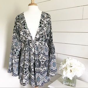 Denimland • Bell Sleeve Romper Cover Up